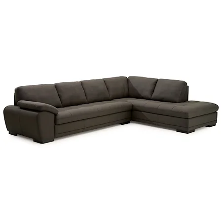 Contemporary 2-Piece Sectional with Corner Chaise